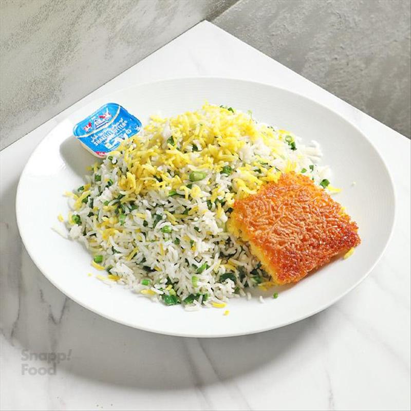Rice with spring onions