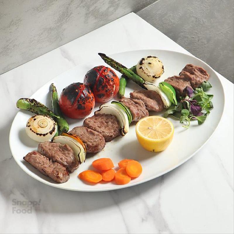 Lamb loin kebab platter