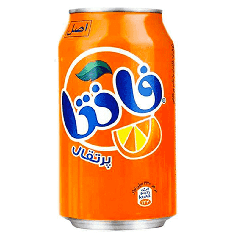 Canned Fanta orange drink 